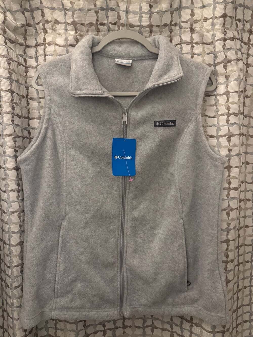 Columbia Women's Benton Springs Full Zip Fleece Vest in Light Gray